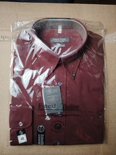 Herrenhemd Finest Tailor Gr. 40  Rot Langarm  Reine Baumwolle Neu Ovp