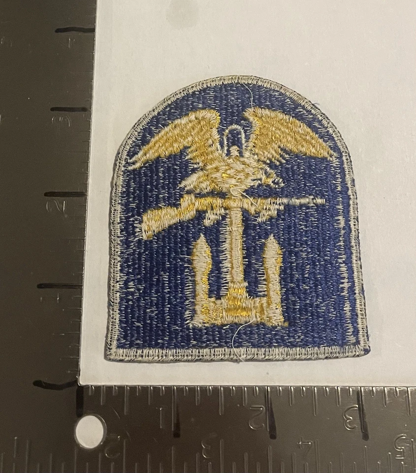 Parche bordado azul sin brillo espalda blanca Segunda Guerra Mundial Ejército de EE. UU. COMANDO ANFIBIO Foto 2 de 2