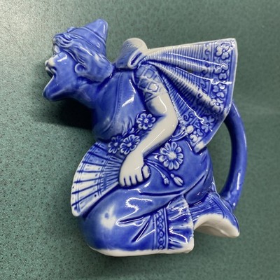 Schafer & Vater Antique German Porcelain Figural Creamer - Blue Witch