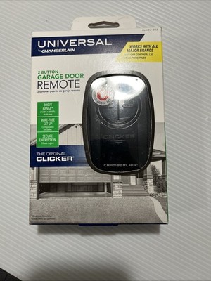 Chamberlain KLIK3U-BK2 Clicker Universal 2-Button Garage Door Opener Remote