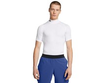 Under Armour Men's HeatGear Compression Short Sleeve Mock - White - 1372586
