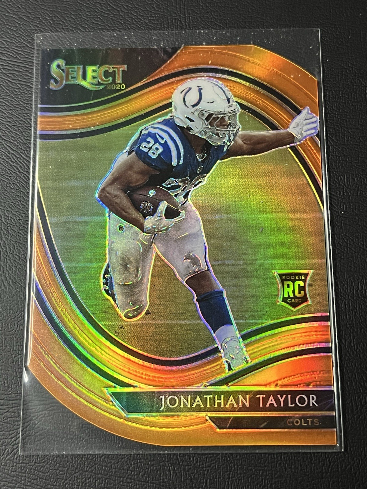 2020 Panini Select Jonathan Taylor RARE ORANGE HOLO PRIZM Die Cut FIELD LEVEL RC