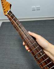Stainless Rosewood 22Fret satin DIY Roasting flame maple electric guitar neck