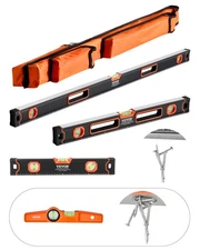 VEVOR 4PCS Torpedo Level 48/24/16/10 Inch Aluminum Alloy with Bubble Vials