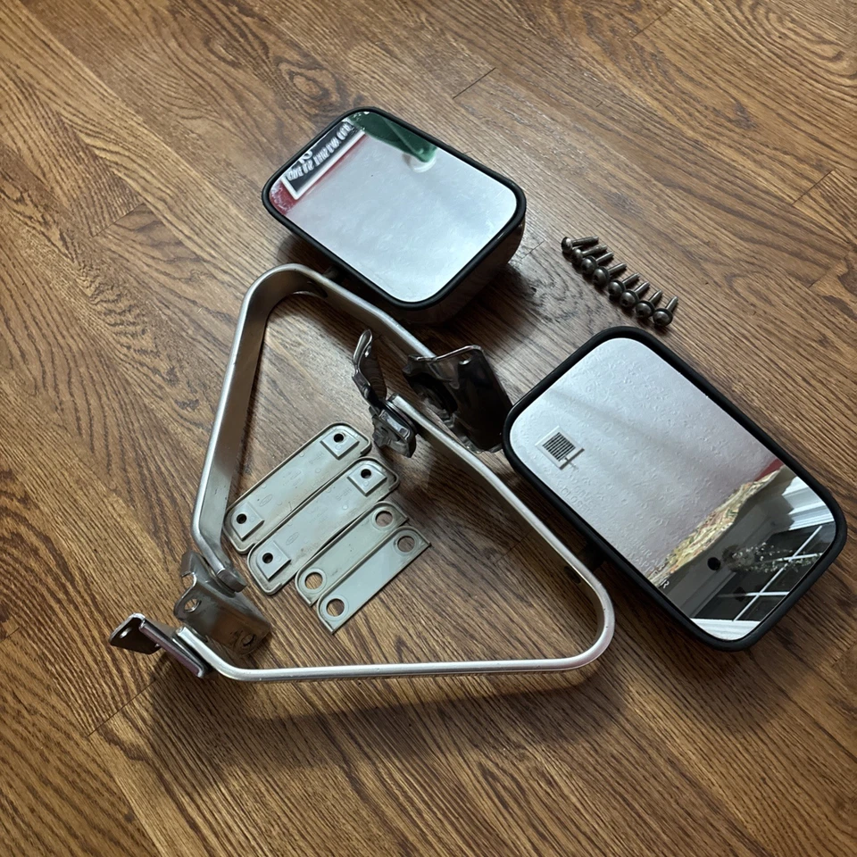 80-97 F150 F250 F350 BRONCO  SIDE MIRRORS STAINLESS TRUCK OEM HARDWARE GASKETS  - Image 3 of 4