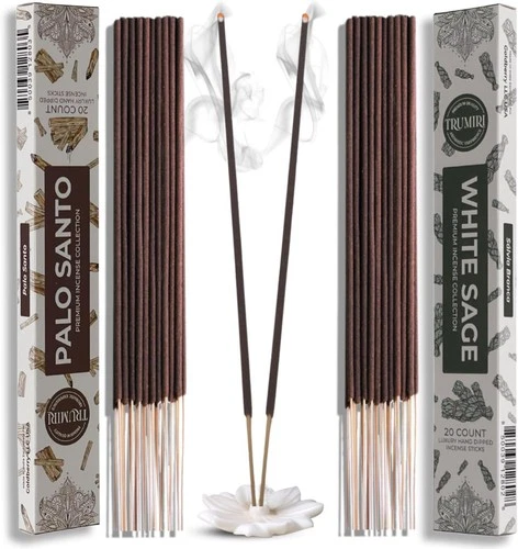 Huge Sale White Sage and Palo Santo Incense sticks combo pack 40 Incense sticks