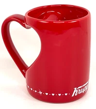 Krispy Kreme Doughnuts Valentine's Day Heart Shaped Handle Coffee Mug Love Cup
