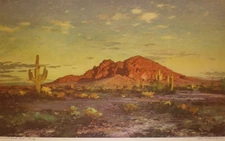 Lon Megargee : Camelback Mountain : Archival Art Print