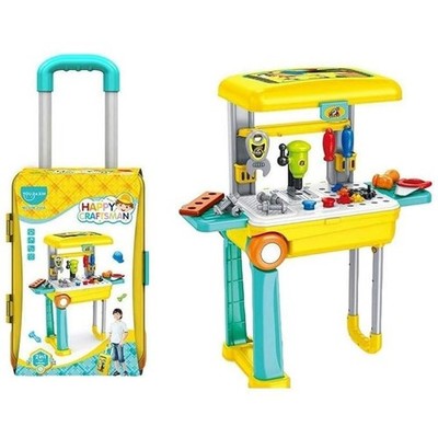 Handwerker Werkzeug Spielzeug Koffer Kinder Werkzeugkiste Lernen Technik DIY 2in1 Spielset