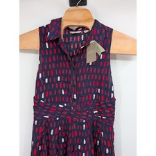 NWT Anthropologies 11.1 Tylho Dress Women's Large Shirtdress Blue Red