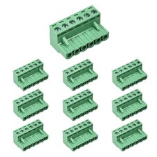 10pcs 6P 5.08mm Angle PCB Screw Terminal Block Heat resistant plastic housi...
