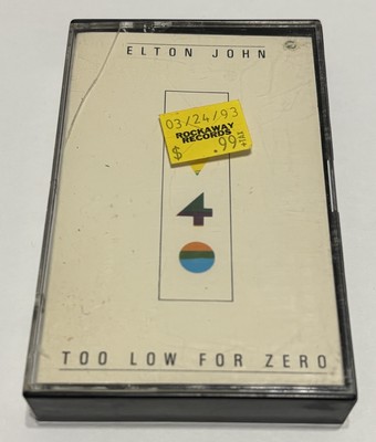 Vintage Elton John Too Low For Zero Cassette Album Tape 1983