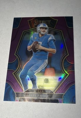 2022 Panini Select - Premier Level Jared Goff #134 Purple Prizm /75