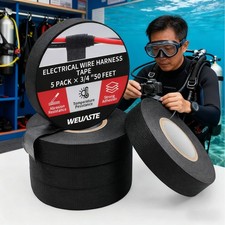 High Temp Wiring Harness Tape 5 Pack 3/4"x50FT - Self-Adhesive for Appliance 18