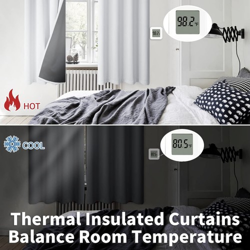 BGment Short Blackout Curtains 54 Inch Length for Bedroom, Thermal Insulated ... - 第 4/9 張圖片