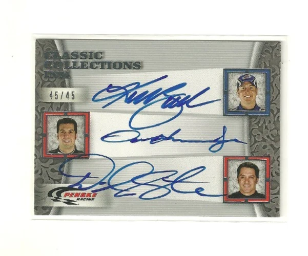2010 PENSKE RACING AUTOGRAMME KURT BUSCH SAM HORNISH JR DAVID STREMME 45/45
