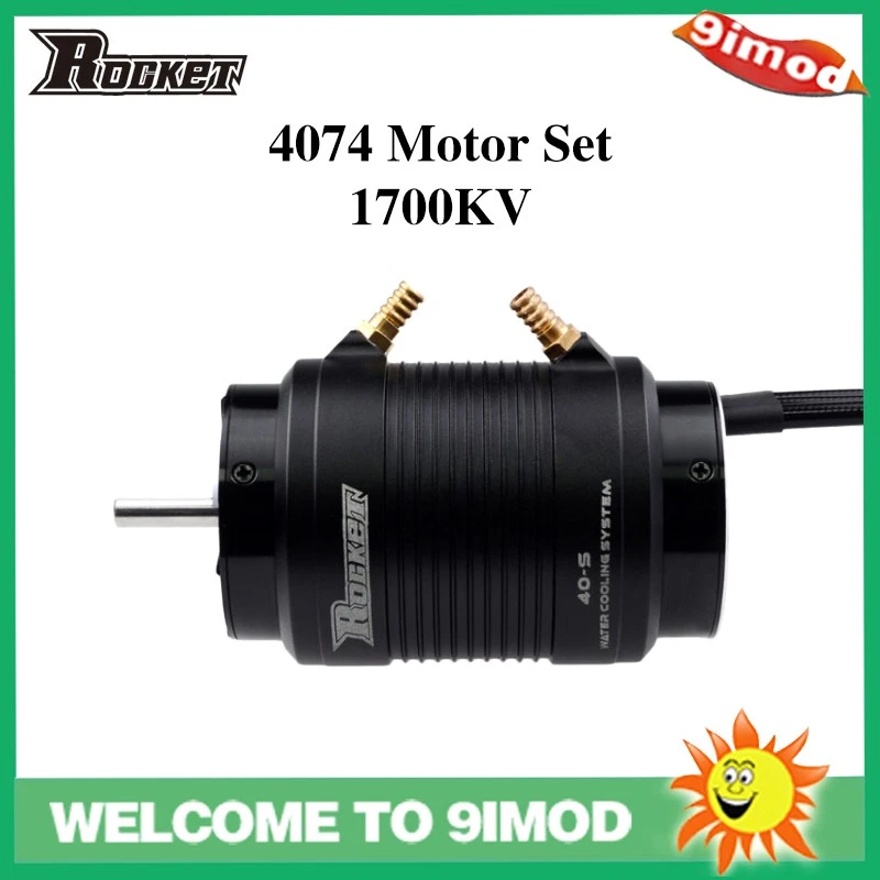 Rocket 4074 1700KV 4P Brushless Waterproof Motor With Water Cooling Jacket Cover
