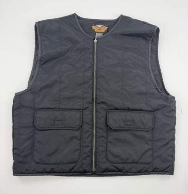 Harley Davidson Motorcycles Zip Up Nylon Vest Jacket Size 2XL