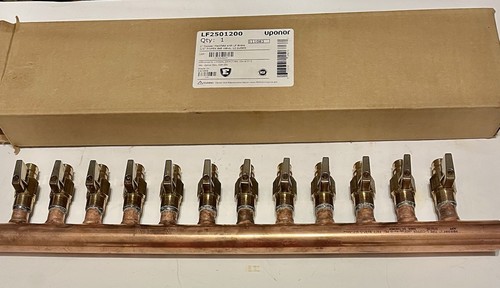 Uponor 1" Copper Type L ProPEX Ball Valve Manifold W/10 Outlets LF2501200