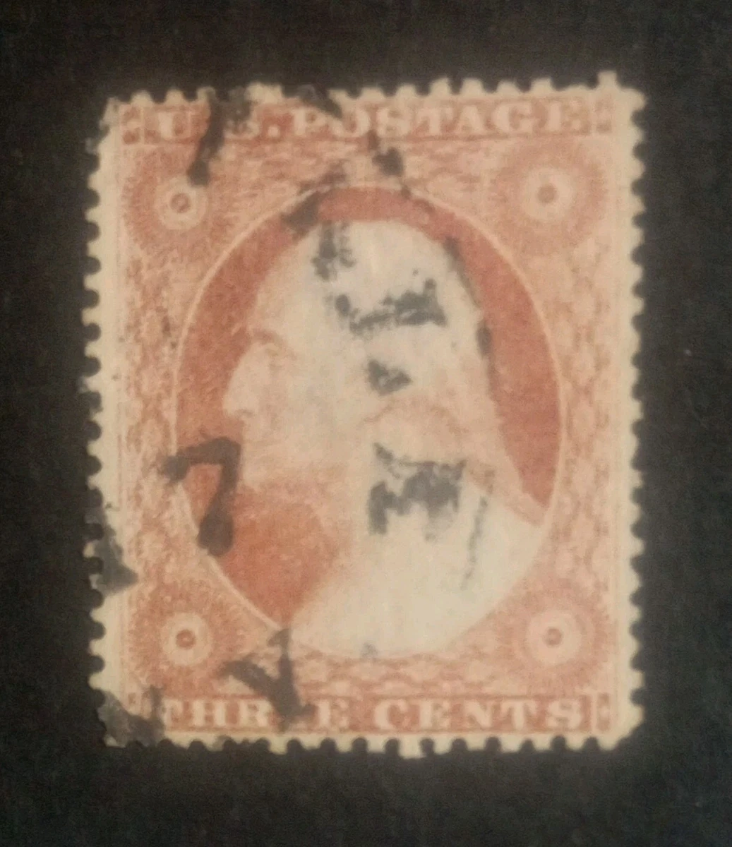 George Washington 3 Cent Stamp In Used Us Stamps (19th Century