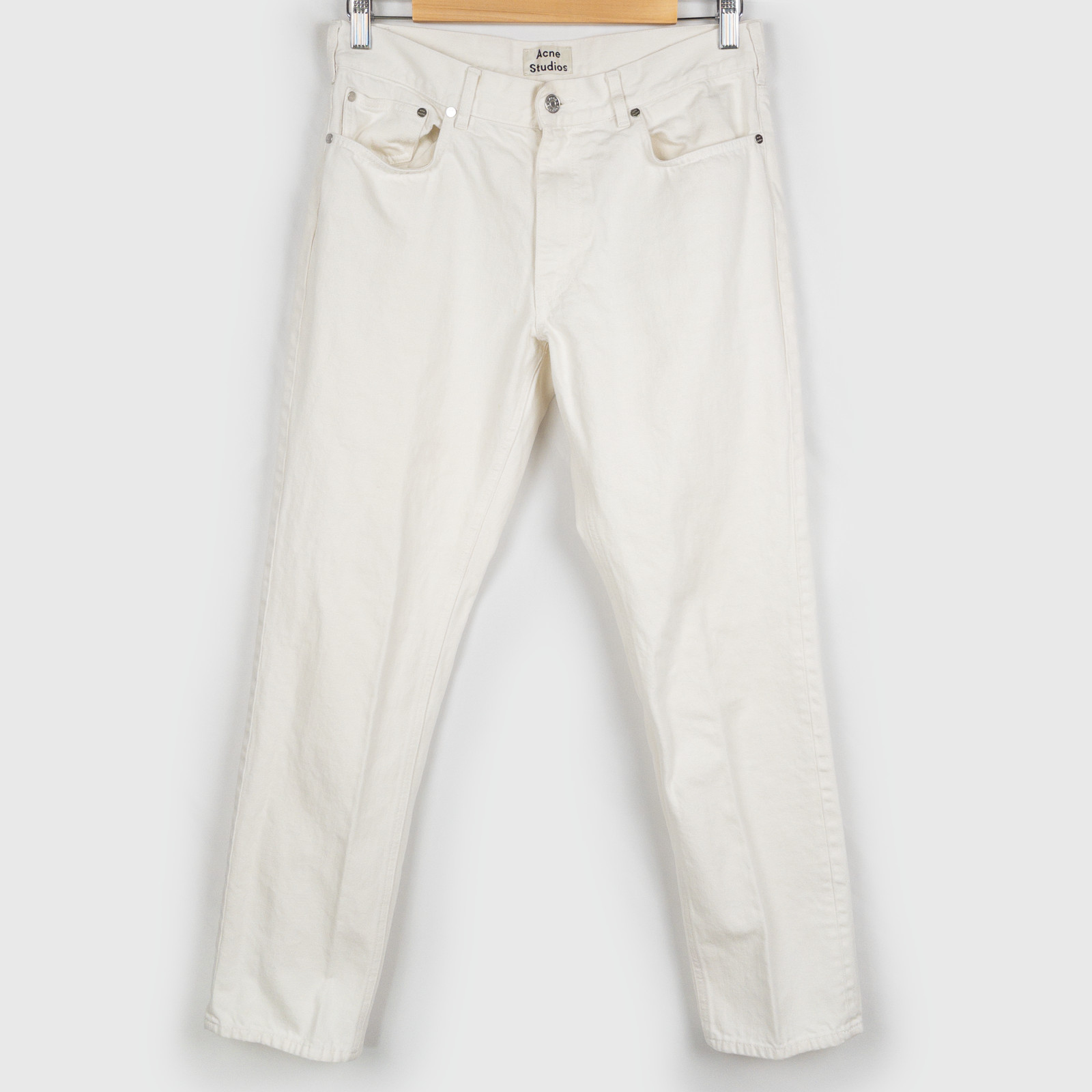 Acne Studios Women's Boy White Jeans 29/32 Made in Italy Designer Luxury Denim