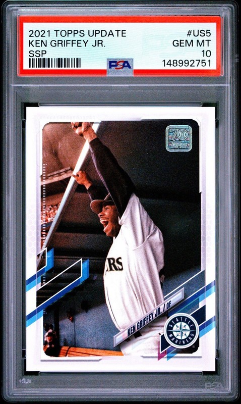 Topps 2021 Update Series Ken Griffey Jr SSP SP Legend #US5 PSA 10 Mariners HOF