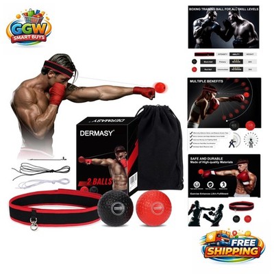 Lightweight Boxing Reflex Ball with Adjustable Headband - Safe Reactive Training