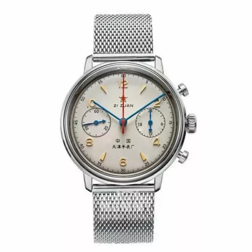 Men's Retro Watches 1963 Pilot Watch 42mm Waterproof Vintage Quartz Chronograph - Picture 11 of 15