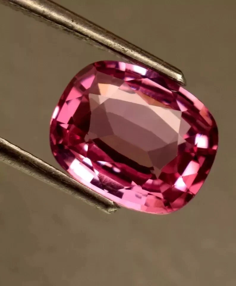 Sparkling Cushion Cut Pink Tourmaline 6Ct Loose Gemstone From Brazil Certified - Image 3 of 4