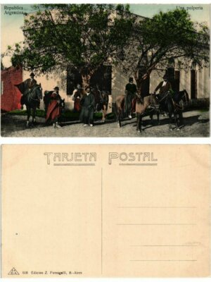 CPA ARGENTINA - Rep. ARGENTINA - Una pulperia (420333)