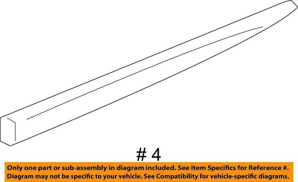 GM OEM 10-16 LaCrosse Puerta Trasera Exterior Borde-Cuerpo Lado Mldg 20902219 Foto 2 de 2