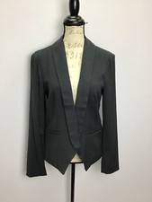 Dark Gray Open Front Blazer