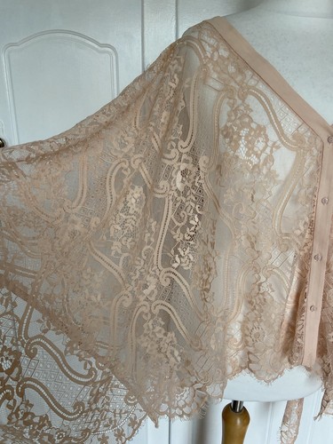 Lace Top One Size Peach Kimono Shirt Oversized Jayley NWT RRP £59.99 Evening - Picture 4 of 10