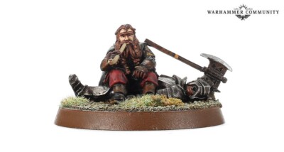 Gimli on Dead Uruk Hai Rare Hero Metal New Hobbit LOTR Herr der Ringe