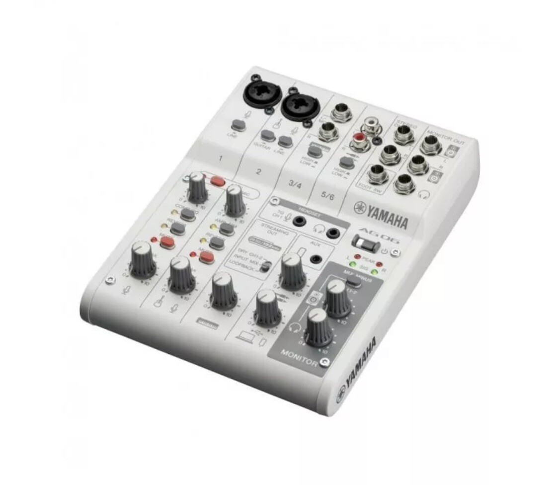Yamaha Pro Audio AG06MK2-W White 6-Channel Mixer/USB Interface | eBay