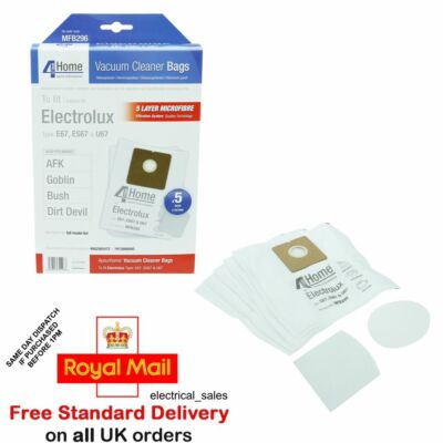 Für AMAZON BASICS 1.5L Zylinder Staubsaugerbeutel 5 Packung VCB35B15CEUK ESD