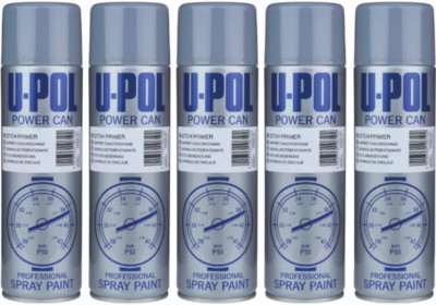 5 x UPOL ETCH Grundierung GRAU Dose Metall Aerosol 500ml Sprühfarbe Profi