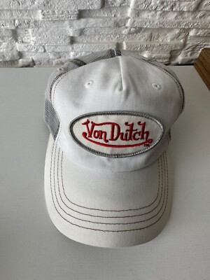 Von Dutch White Mesh Trucker Hat Unisex Triple White Trucker Hat | Von Dutch main image 4