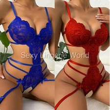Lace Body Lingerie Crotchless Bodysuit Teddy Sexy Underwear Leotard Spicy Outfit