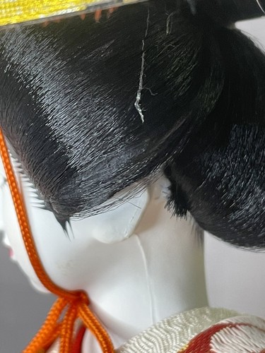 17 Zoll japanische Geisha Puppe traditionelles Kimono Kleid auf Holzsockel - Bild 13 von 24