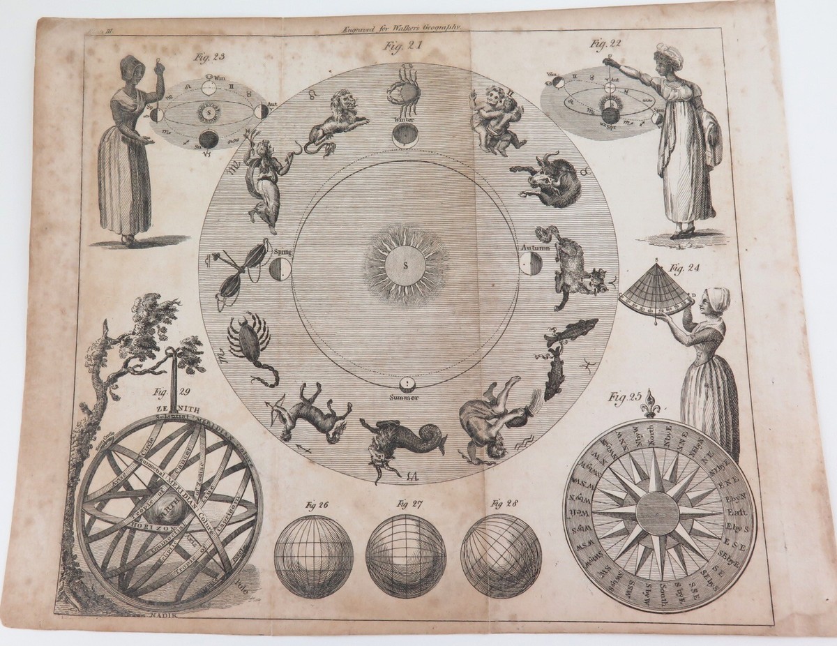 ミルク 1795 DEPICTION OF THE ZODIAC / STAR SIGNS ex WALKER'S