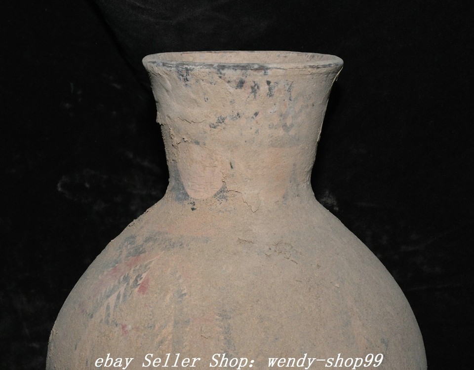 Old Chinese Neolithic Majia Kiln Culture Pottery Pattern 2 Ears Wine