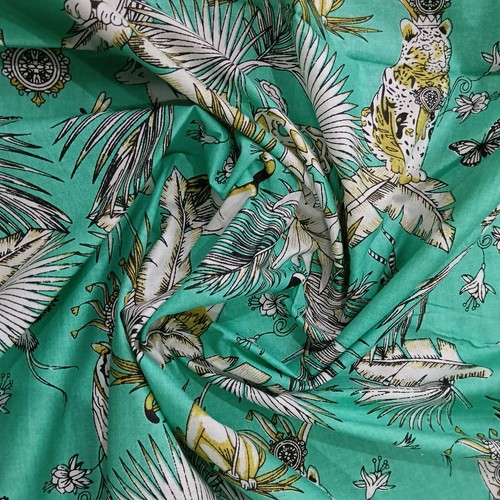 5 Yard Bird Animal Hand Dyed Printed Cotton Fabric Clothing Apparel Craft - Picture 4 of 5