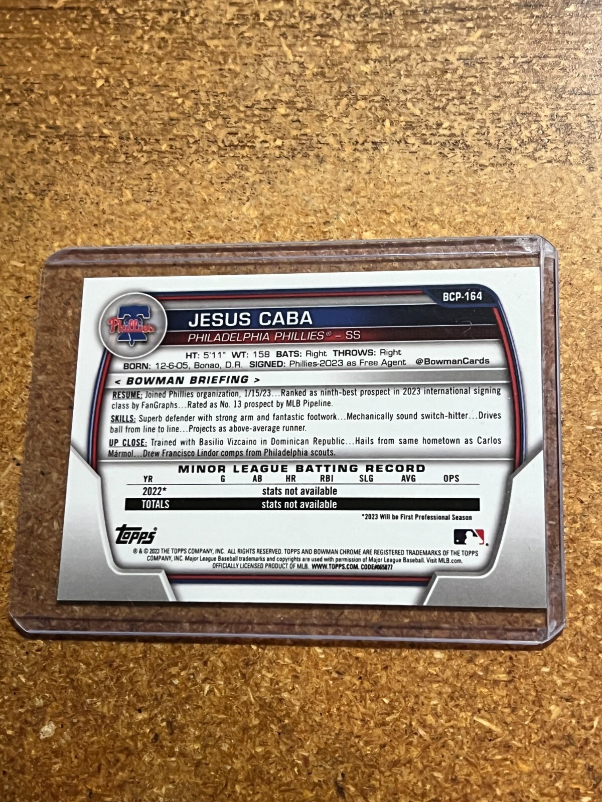2023 Bowman Chrome Baseball Bowmans 1st Card BCP164 Jesus Caba eBay