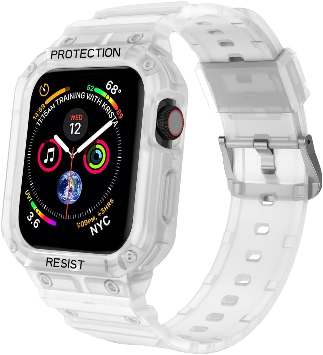 Band for Apple Watch 38/40/41Mm, 42/44/45Mm with Protective Bumper