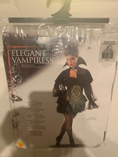 New Rubie's Elegant Vampiress Vampire Costume Adult Sz S Dress Capelet W/ Collar