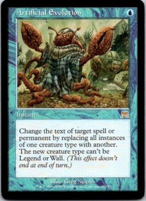 MTG Onslaught Artificial Evolution Rare Played C