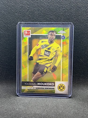 Youssoufa Moukoko [Yellow] #29 2020 Topps Chrome Bundesliga Sapphire card