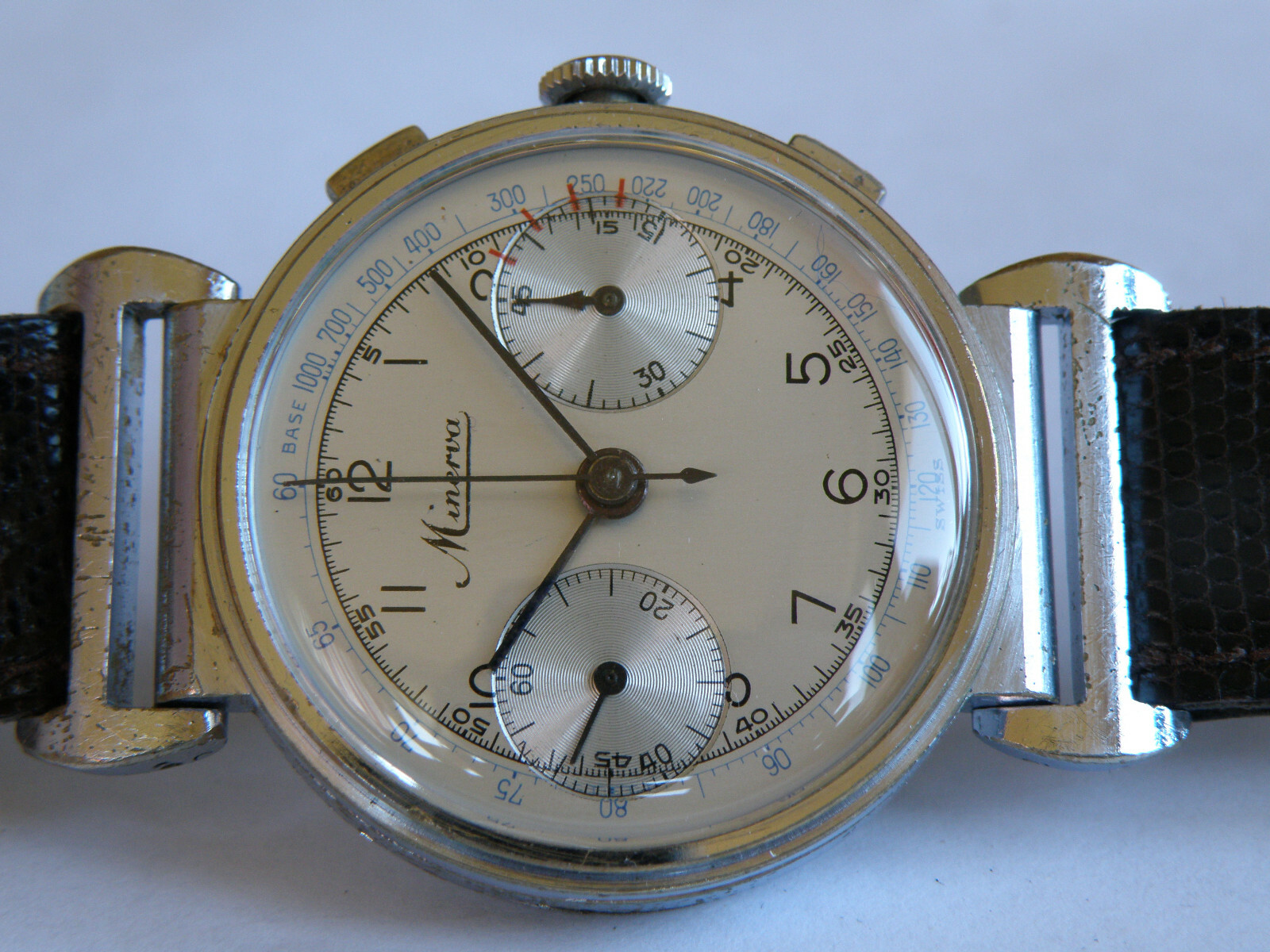 MINERVA-CHRONO-STEP BEZEL-COLUMN WHEEL-36 MM-TILTING HANDLES-VALJOUX 22