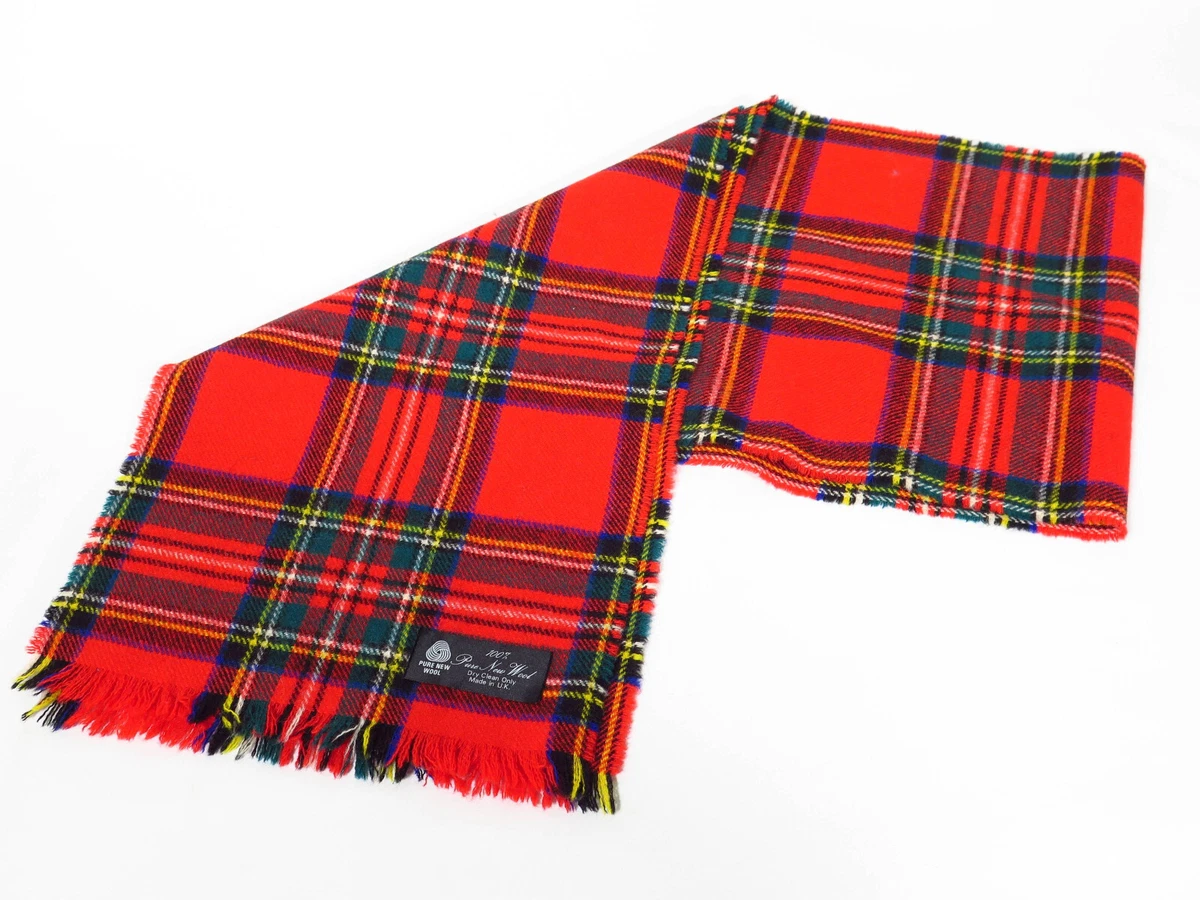 Red Tartan All New Wool Scarf Made in the UK 10